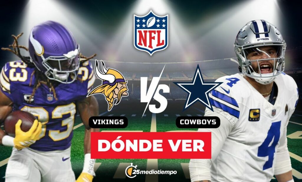 Vikings vs Cowboys: ¿Cómo y dónde ver la emocionante transmisión en vivo de Sunday Night Football en Semana 15 de la NFL?