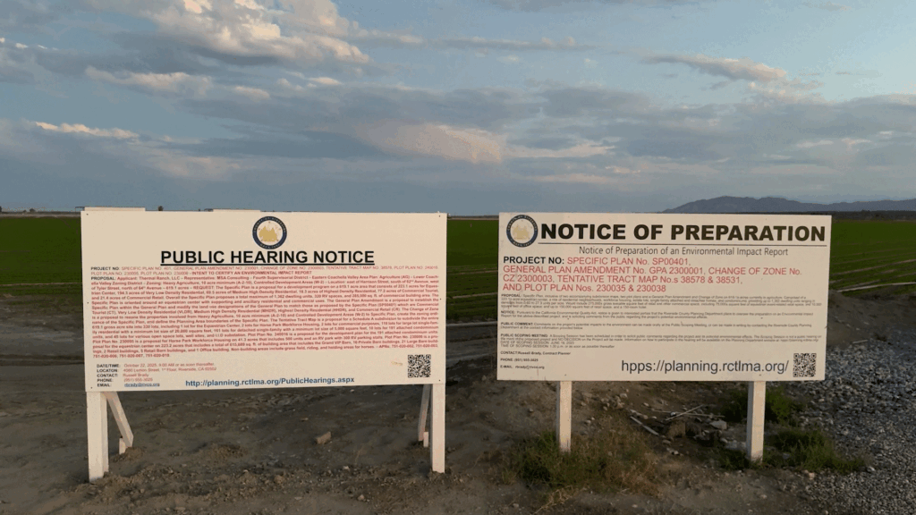 El Proyecto Thermal Ranch Vuelve a Votación en el Condado de Riverside