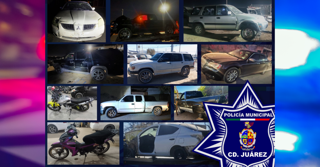 Recuperación de vehículos robados: Policía Municipal de Ciudad Juárez realiza exitoso operativo especial