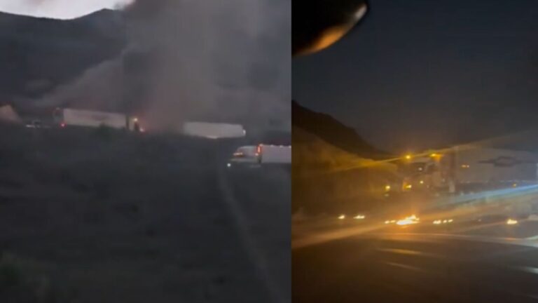 Cierre de Autopista Monterrey-Saltillo: Un Accidente de Tráiler Provoca Incendio