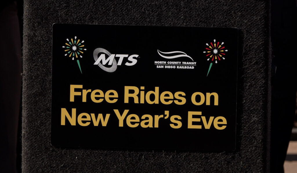 Transporte Público Gratuito en San Diego para un Año Nuevo Seguro