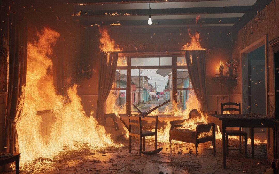 Adolescentes Irresponsables Causan Incendio de Casa en María del Carmen Cavazos, Saltillo