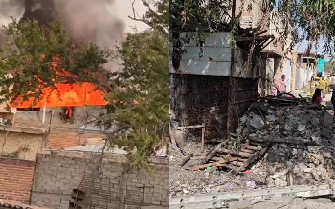 Incendio en El Salto: Casa Consumida por Fuego y Familia Evacuada a Tiempo