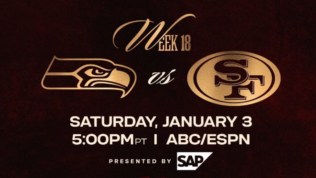 Seahawks vs 49ers: Cómo ver EN VIVO y qué hora será el juego de la NFL en Semana 18