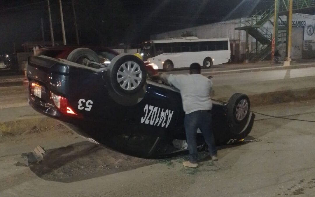Accidente de Taxista en Matamoros: Volcadura Impactante