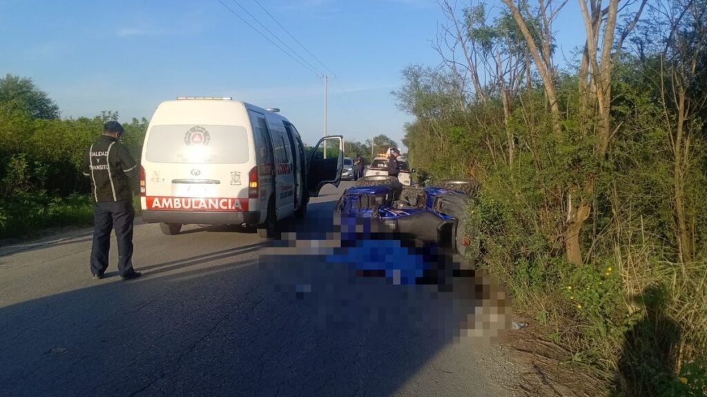 Trágico accidente de cuatrimoto en Montemorelos: mujer fallece y hombre resultó herido