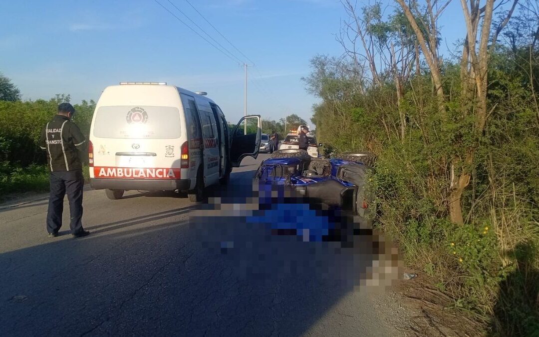 Trágico accidente de cuatrimoto en Montemorelos: mujer fallece y hombre resultó herido